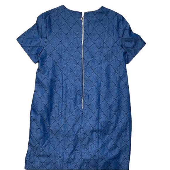 KATE SPADE New York Blue Quilted Chambray Shift Dress Size 00 - Picture 5 of 8